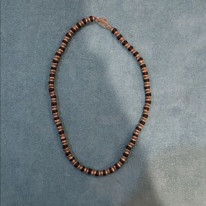 Sterling silver and onyx beads